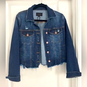 NWOT Risen Annie Distressed Denim Jacket sz S